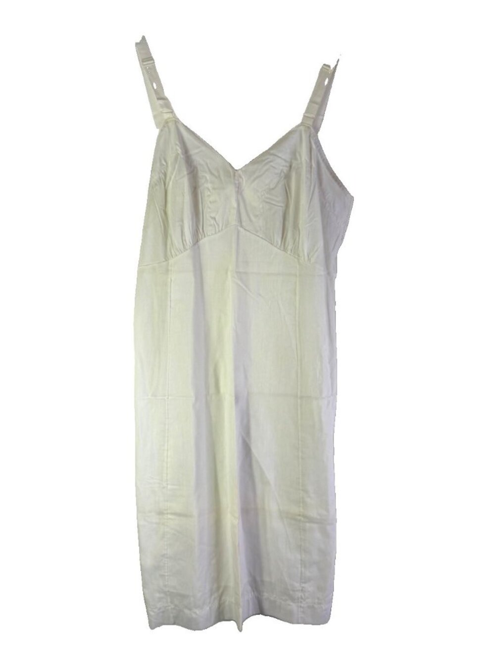Vintage 70s Baby Doll Slip White Cotton Boudoir Coquette